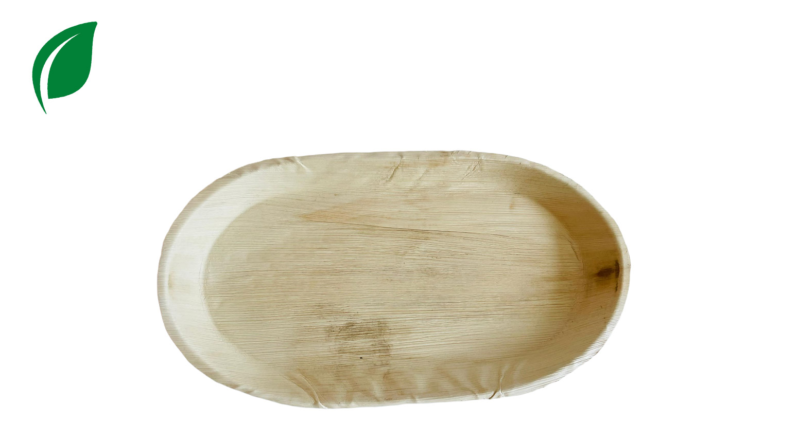 Palmblatt Platte oval 560 x 300 mm, H: 40 mm