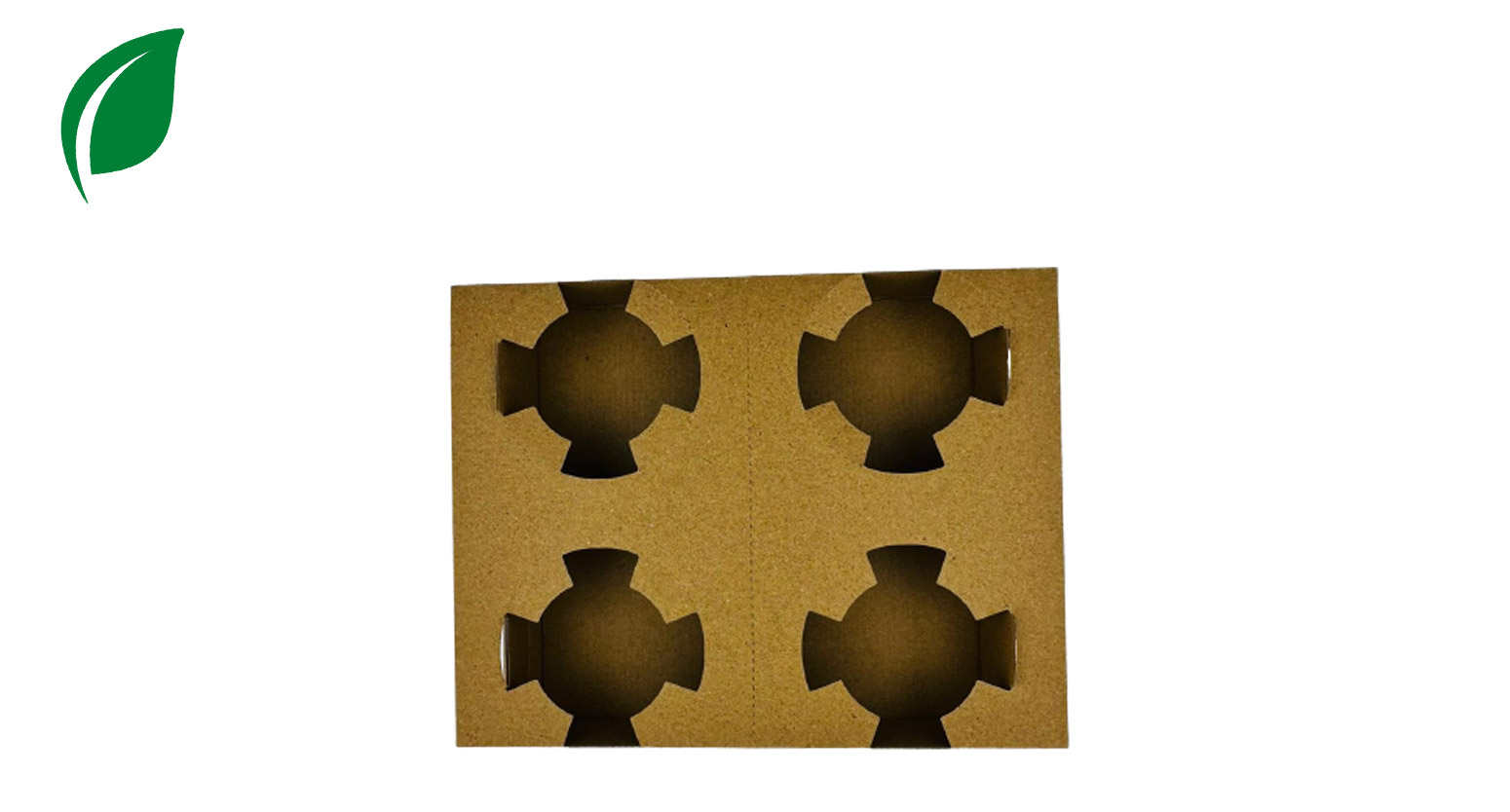 Trinkbecherhalter 4er, 220 x 220 x 38 mm, Karton, braun