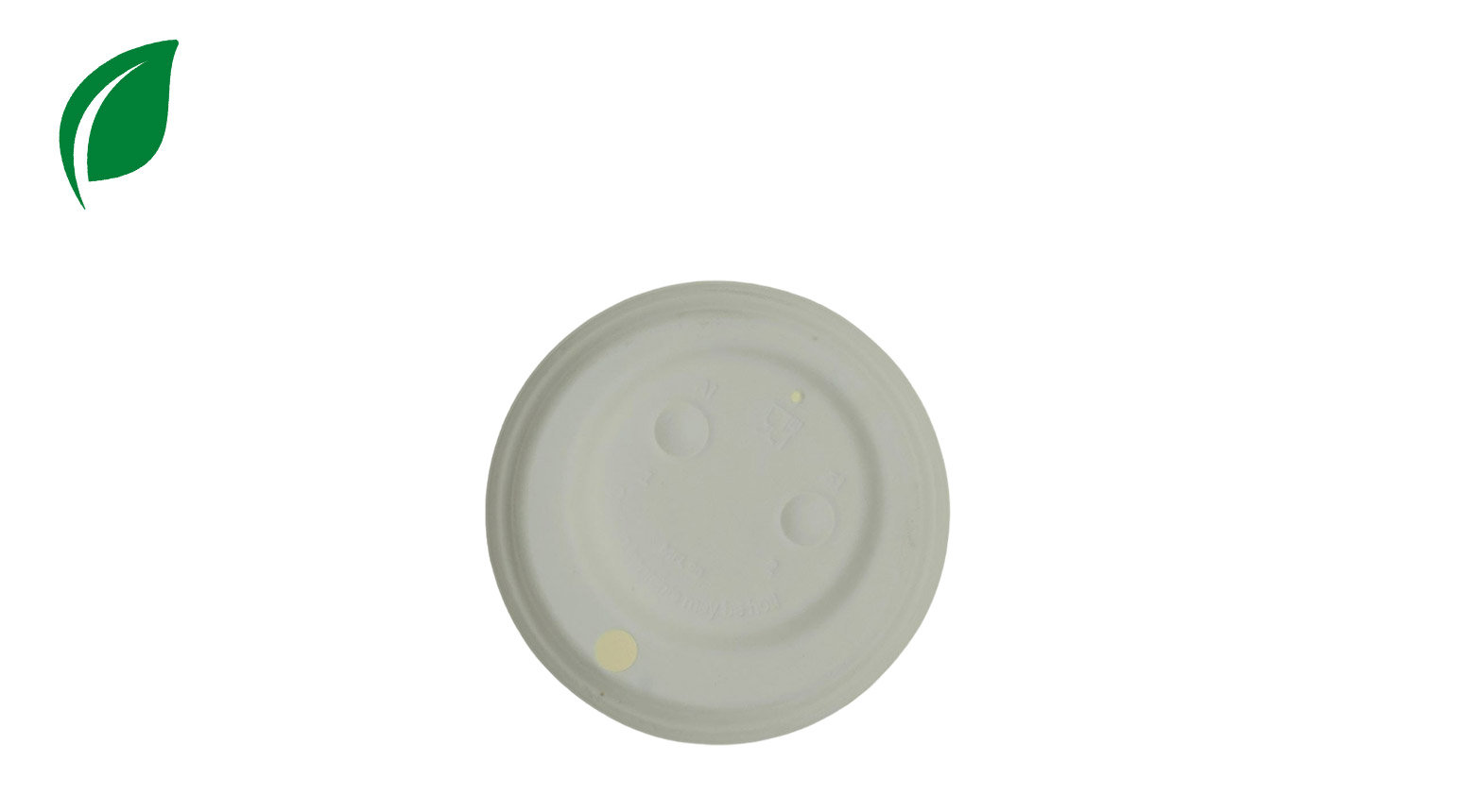 Deckel mit Trinkloch Ø 90 mm, Holzfaser, weiss