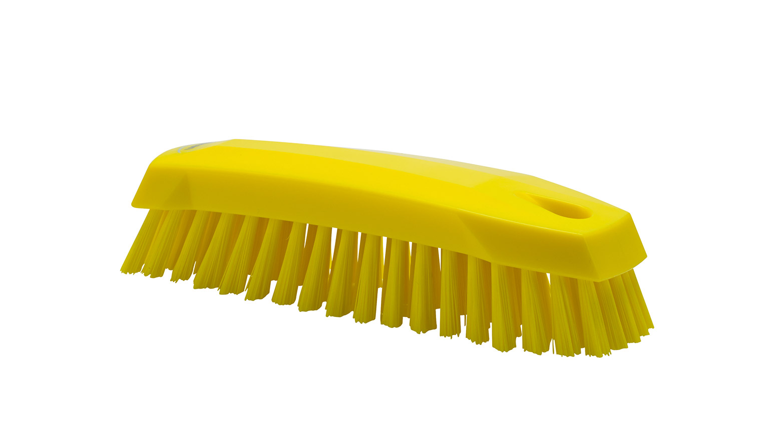 VIKAN Handbürste M, medium, 165 mm, Borstenlänge 26 mm, gelb