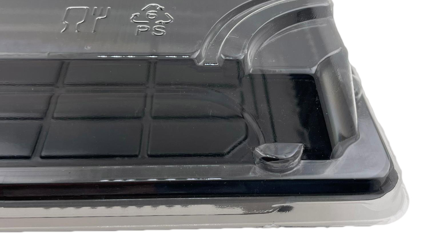 Sushibox, 160 x 115 x 20 mm, PS, schwarz