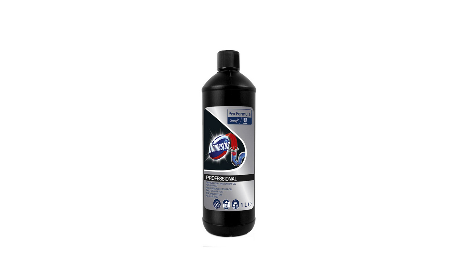 Domestos Professional Abflussreiniger Gel, chloriger Geruch, 6x 1 Liter