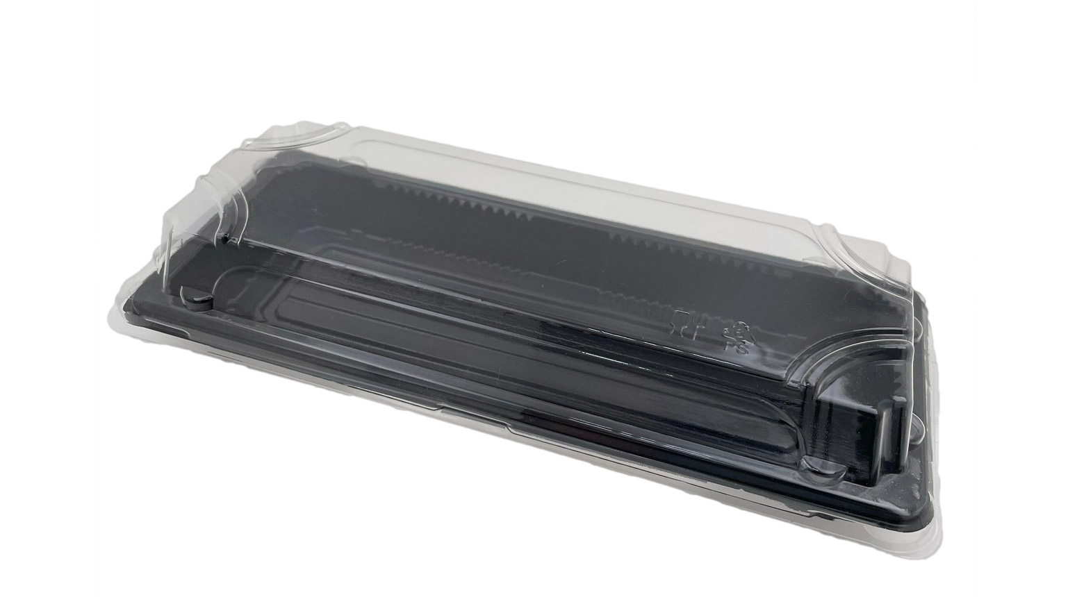 Sushibox, 220 x 90 x 20 mm, PS, schwarz