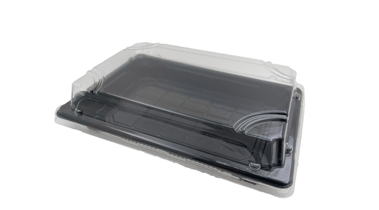 Sushibox, 185 x 130 x 20 mm, PS, schwarz