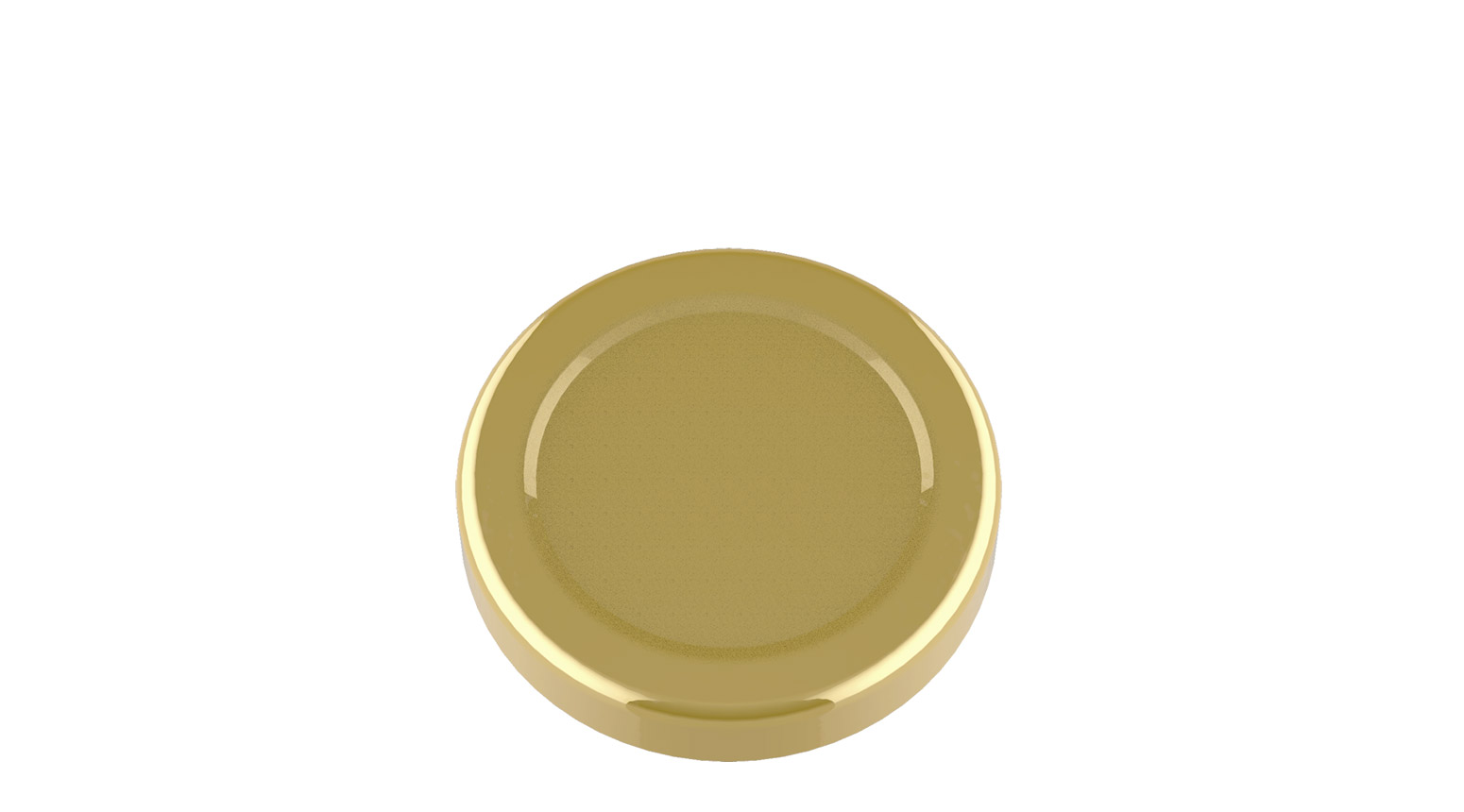 Deckel zu Weithalsflasche aus Glas, TO-48, gold