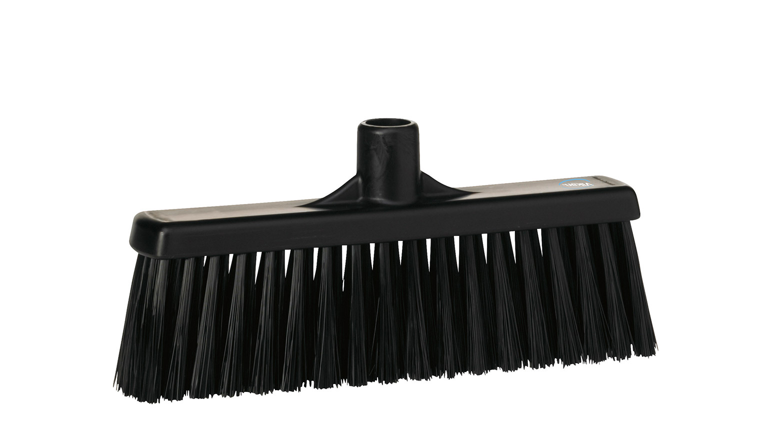 VIKAN Kehrbesen mit Rechtsgewinde, medium, 310 mm, schwarz