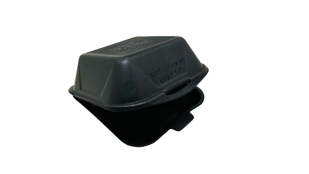 Hamburgerbox gross, 150 x 160 x 80 mm, EPS, schwarz