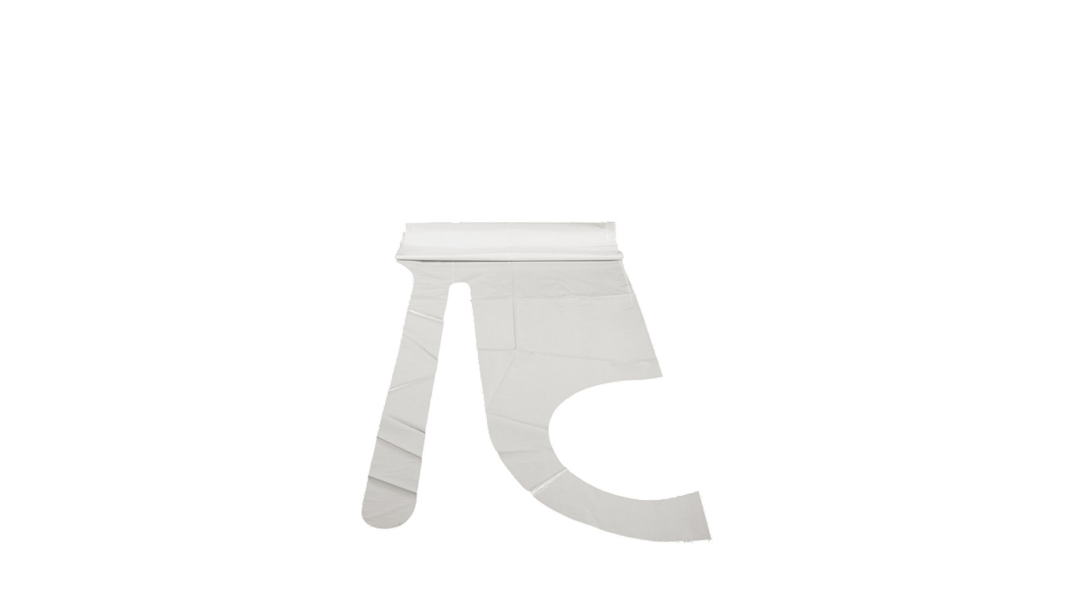 Einwegschürze 125 x 80 cm, 25 my, Polyethylen, weiss