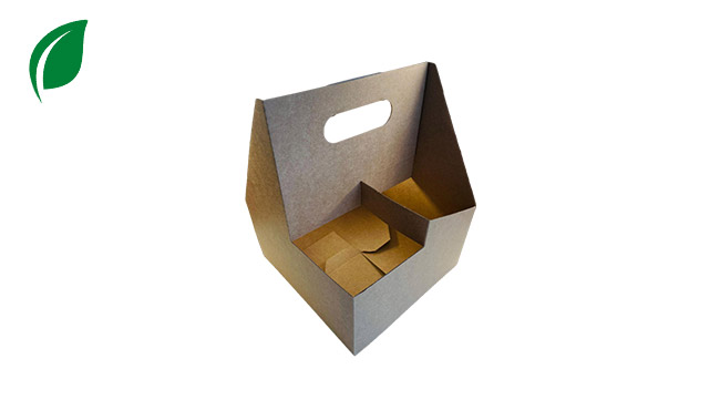 Trinkbecherhalter 4er mit Griff, 183 x 183 x 146 mm, braun