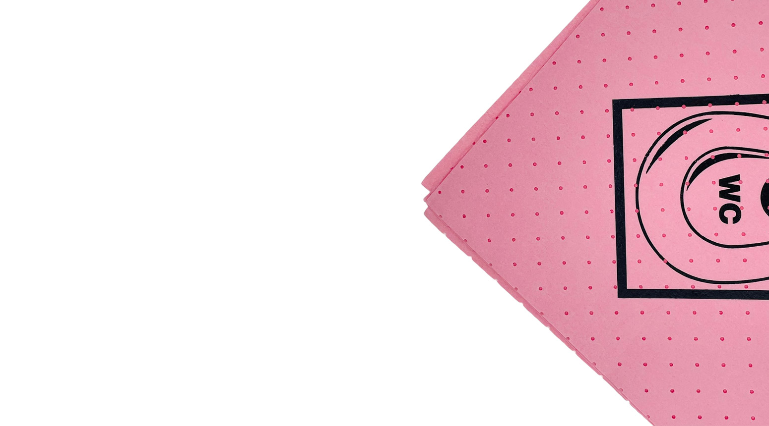 Reinigungstuch Meiko Color mit Piktogramm "WC" rosa