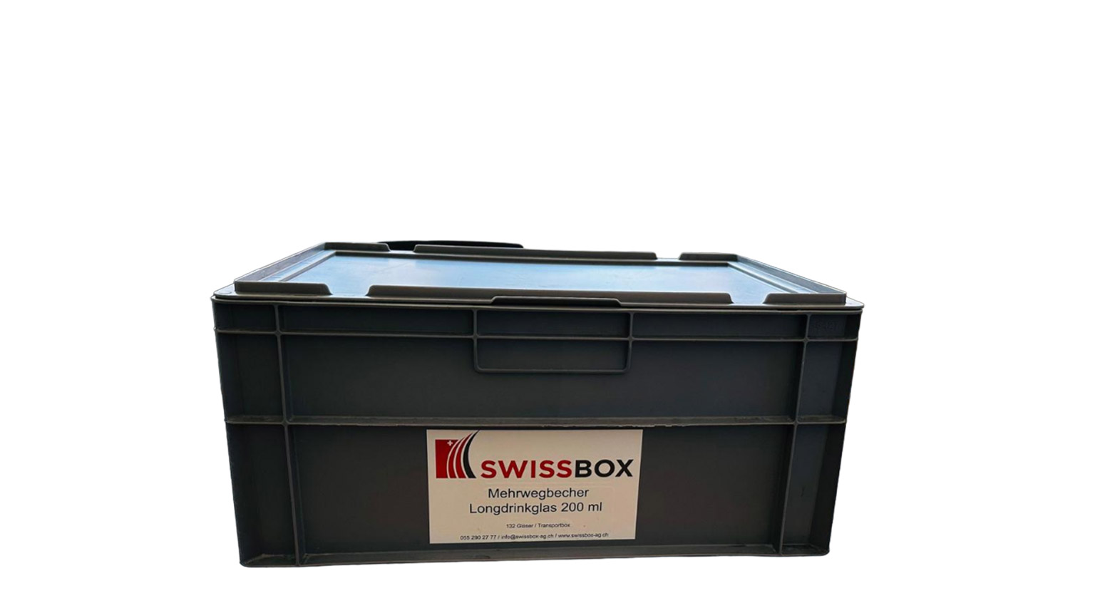 Longdrinkglas, 290 ml, geeicht bei 200 ml, inkl. Transportbox