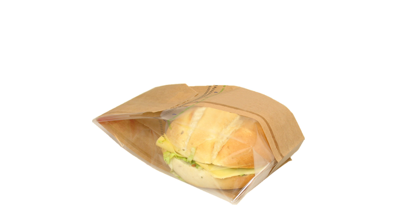 Sandwichbeutel lang 34 x 11 x 6 cm, braun