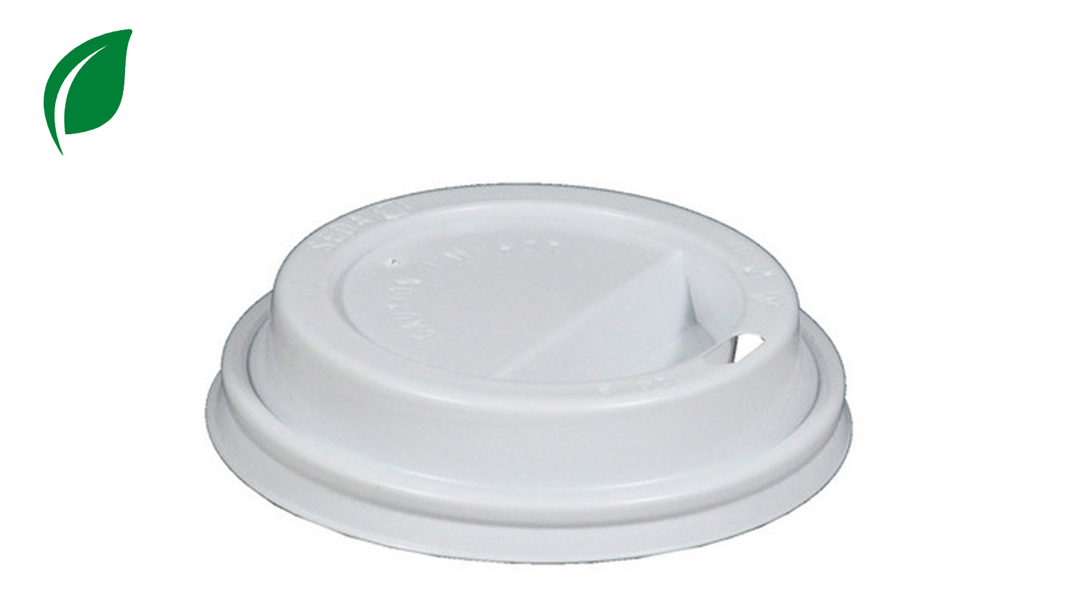 Deckel zu Kartonbecher ÖKO-LINE, Ø 90 mm, PLA, weiss