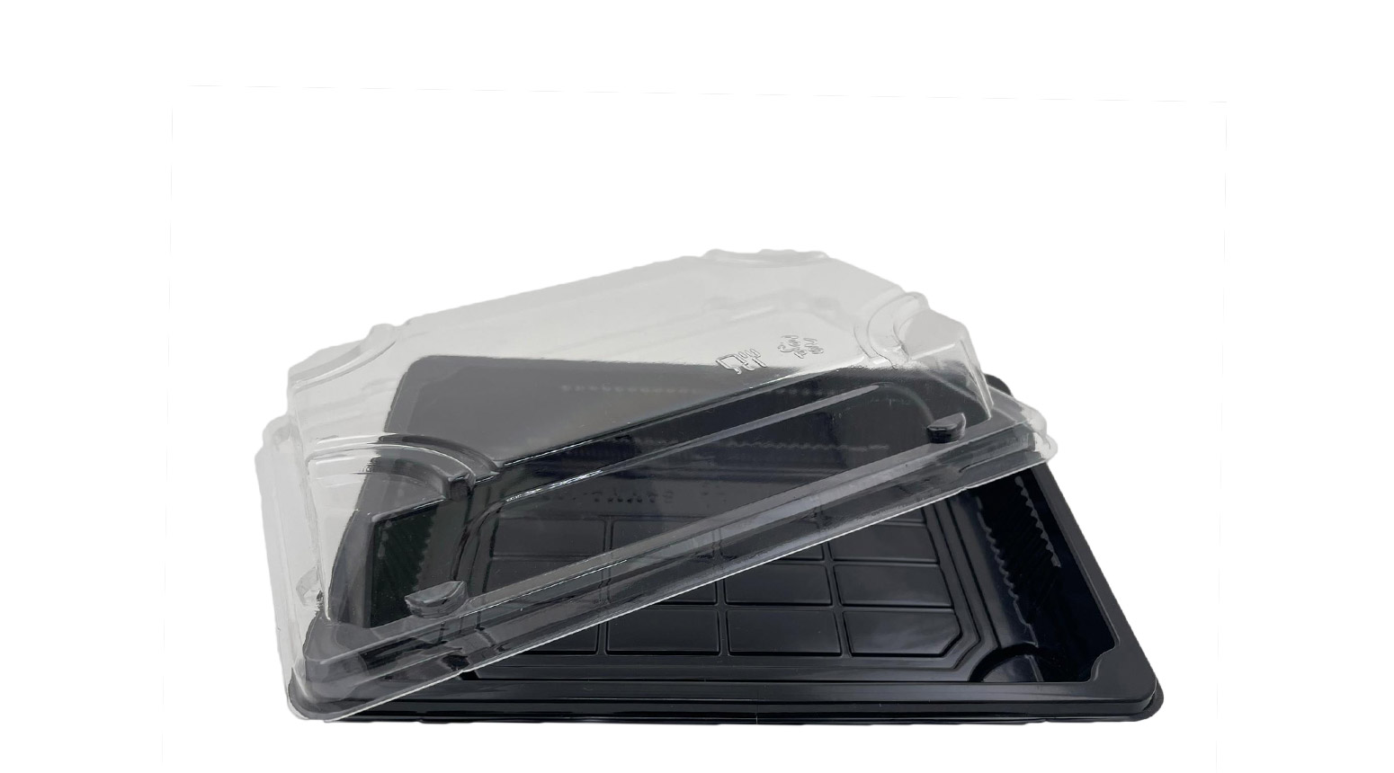 Sushibox, 160 x 115 x 20 mm, PS, schwarz