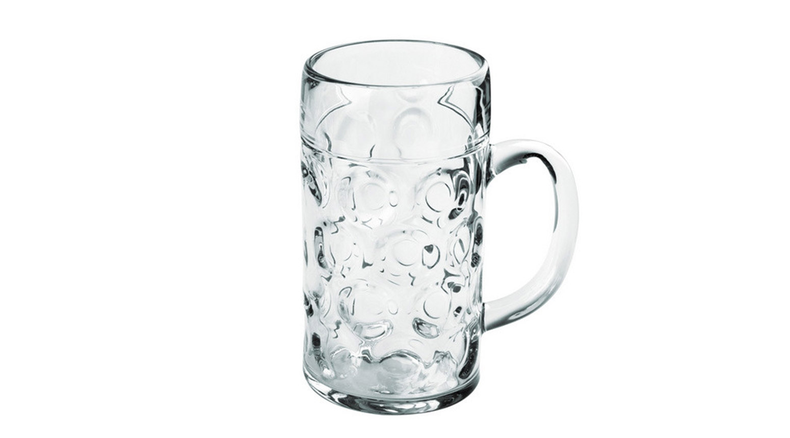 Bierkrug, 1'300 ml, geeicht bei 1 L, SAN, transparent