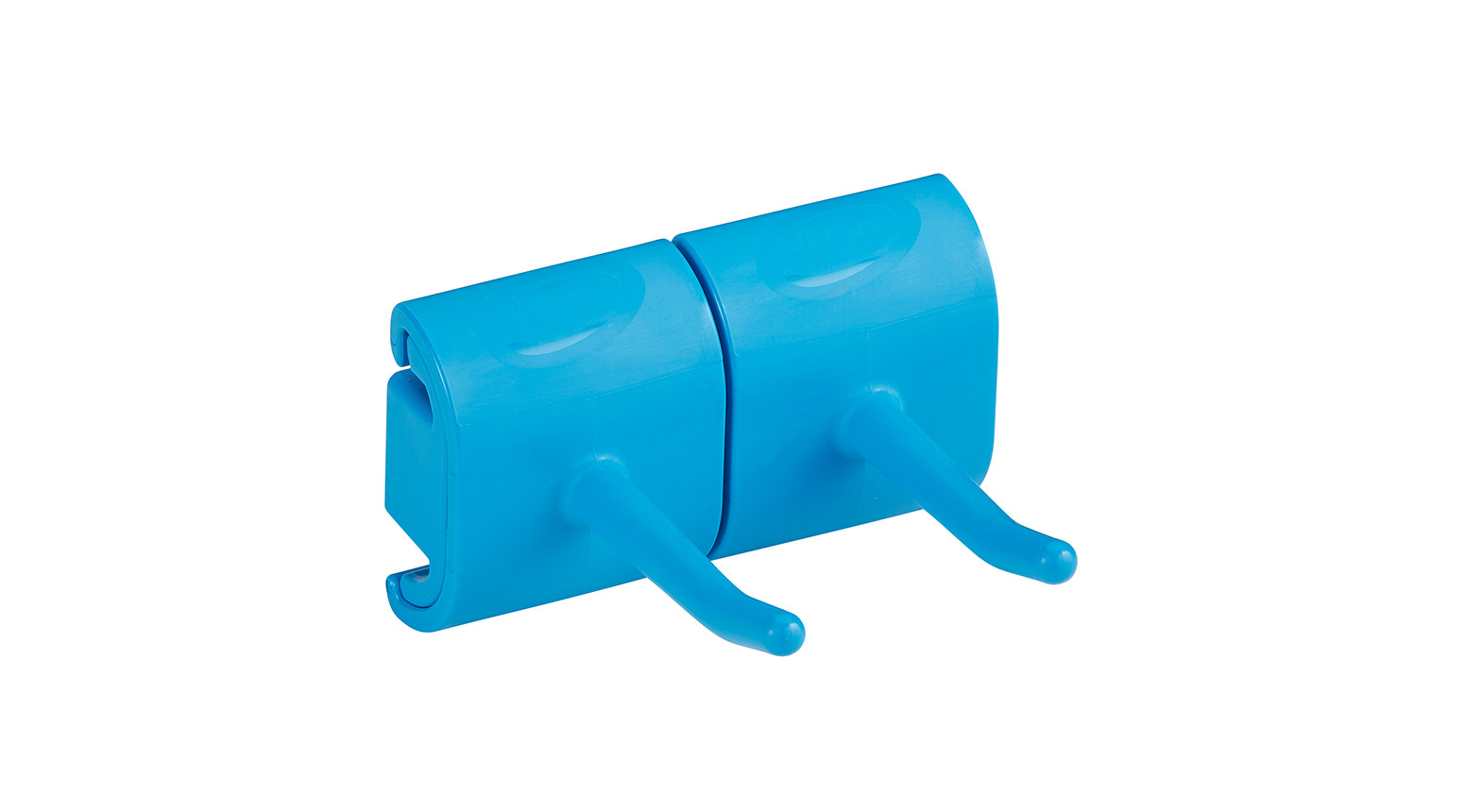 Hygienische Wandhalterung für 2 Produkte, 82 mm, blau