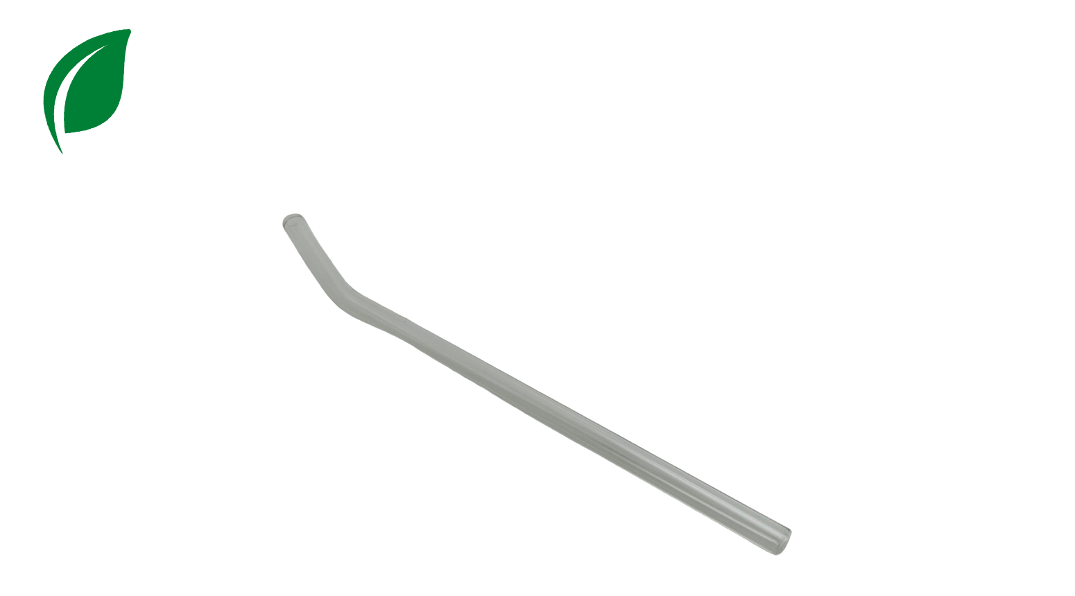 Trinkhalm gebogen, Ø 8 x 200 mm, Glas, transparent