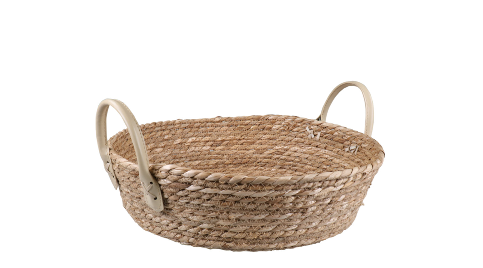 Korb, Ø 35 x 10 cm, Seegras, braun