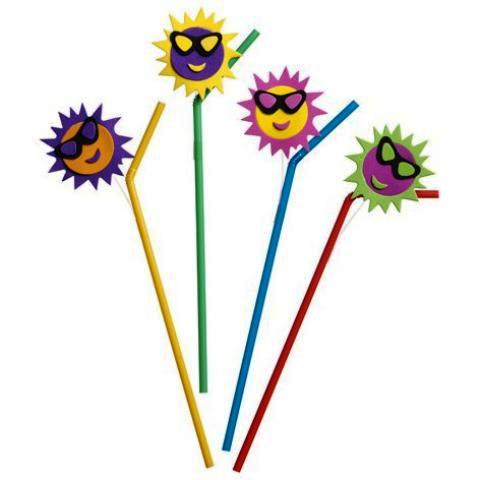 Trinkhalm biegbar "Sonne" Ø 5 x 240 mm