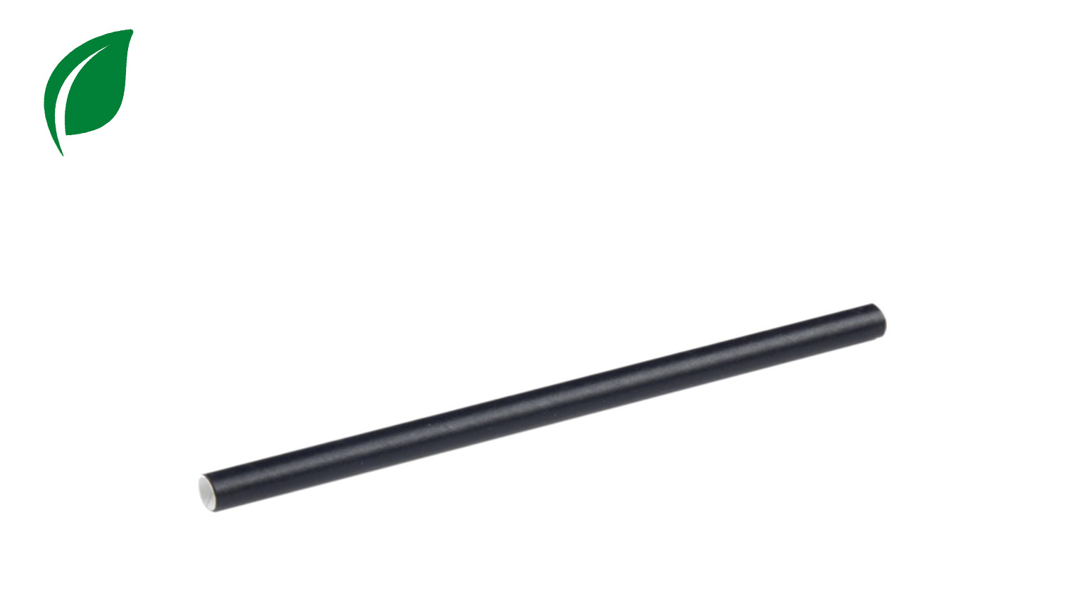 Trinkhalm ÖKO-LINE, Ø 7 x 140 mm, Papier, schwarz