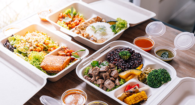 Menüboxen aus Pflanzenfasern