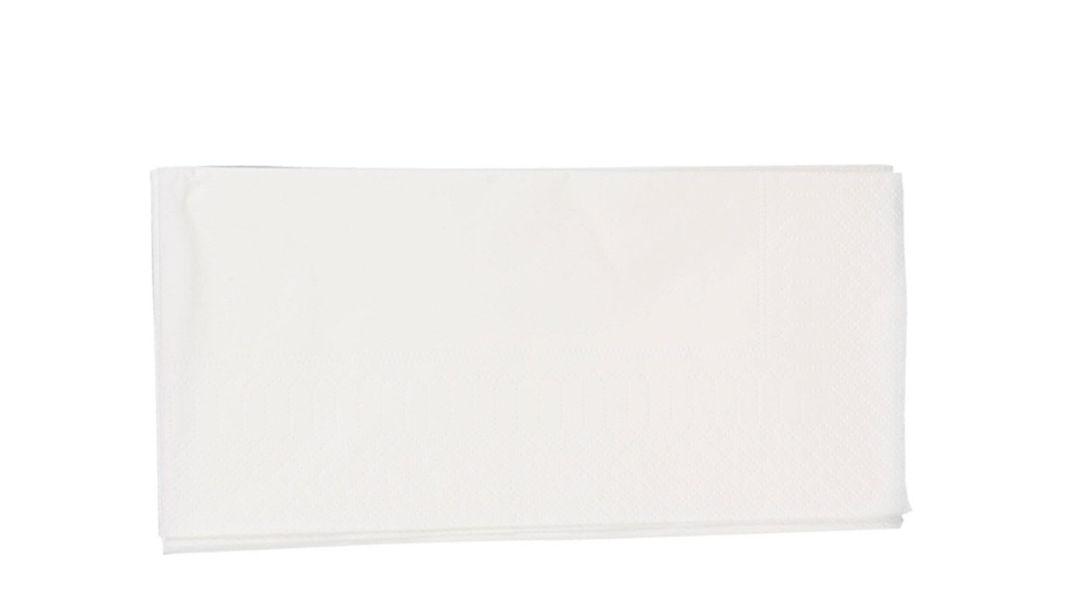 Serviette, 2-lagig, 40 x 40 cm, 1/8 Buchfalz, weiss