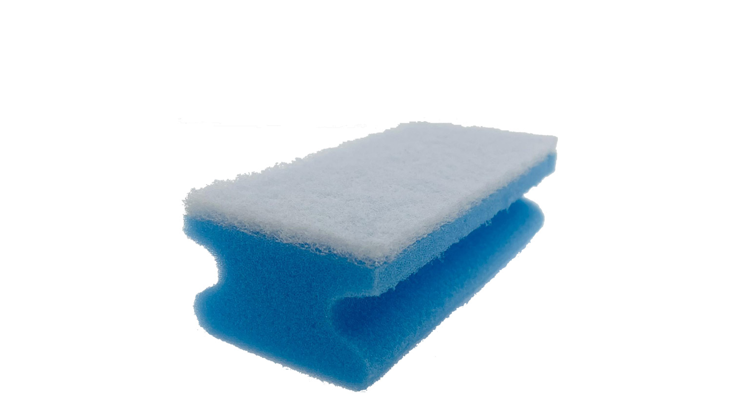 Putzschwamm kratzfrei blau/weiss 15 x 7 x 4.5 cm