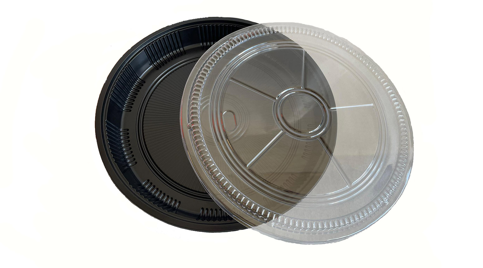 Sushibox, Ø 376 x 48 mm, PS, schwarz