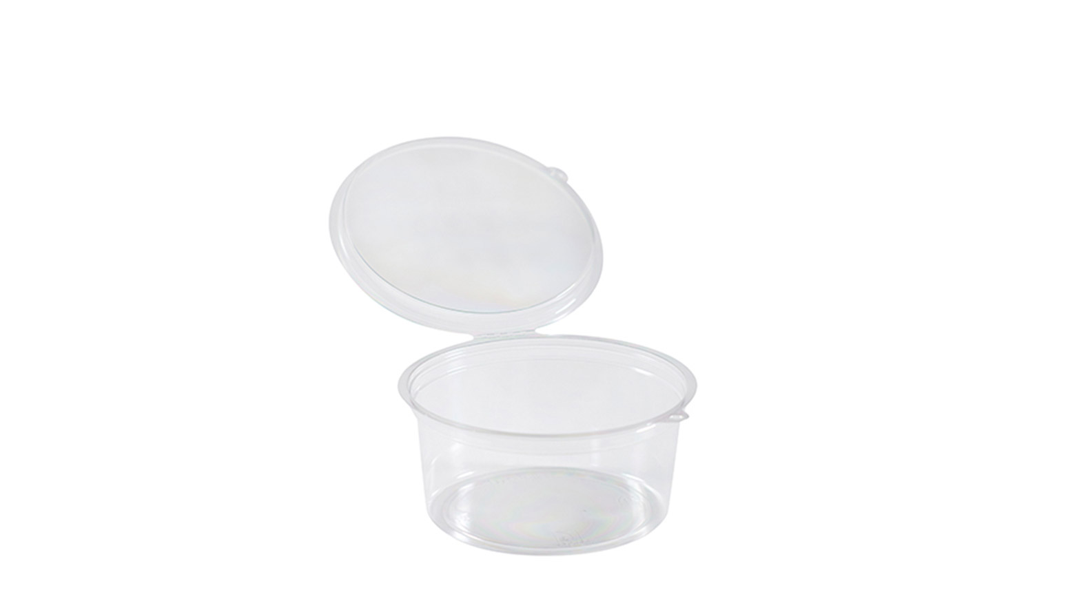 Salatschale mit Klappdeckel, 500 ml, Ø 120 mm, PET, transparent