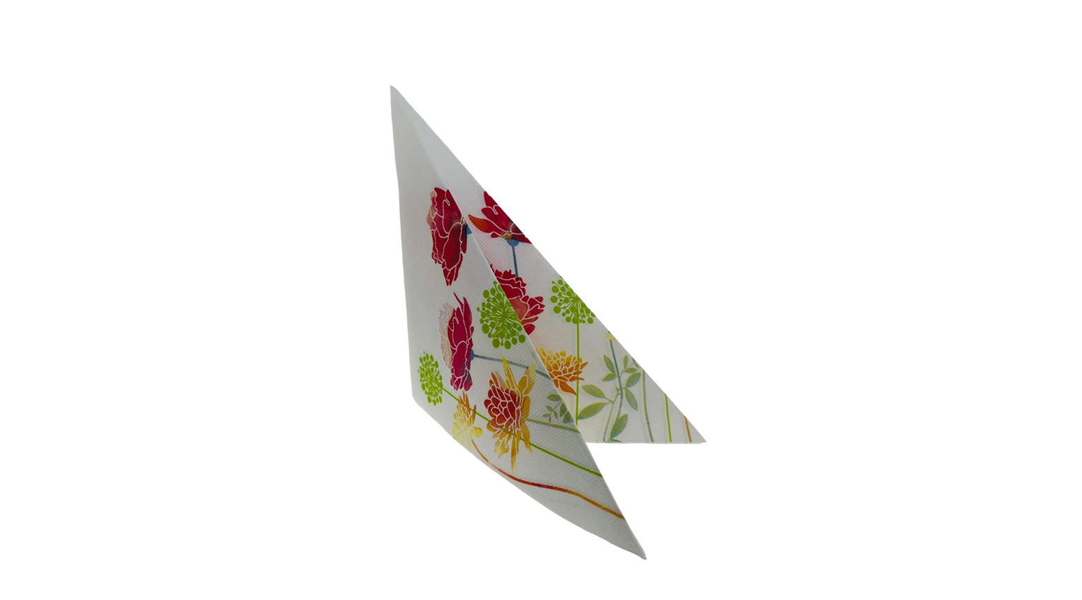 Serviette Paloma, 2-lagig, 40 x 40 cm, 1/4 Falz, Poppy Flowers