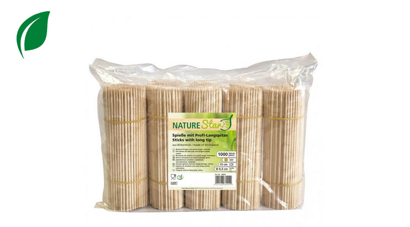 Spiesse Ø 3.0 x 200 mm, Bambus