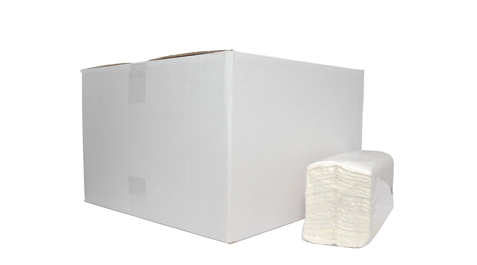 Falthandtuch, 2-lagig, 22 x 32 cm, W-Falz, hochweiss