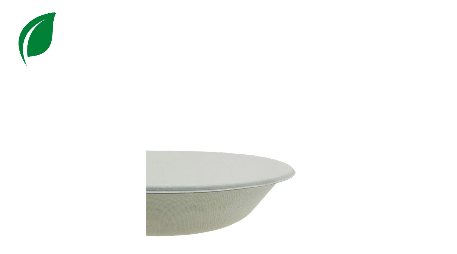 Schale ÖKO-LINE rund 680 ml, Ø 190 mm, H: 40 mm, Pflanzenfasern, weiss, kl.M.