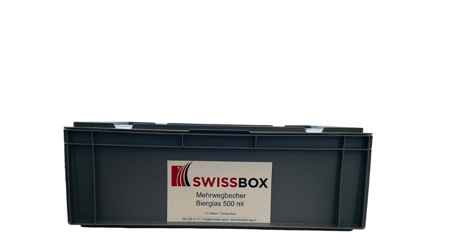 Bierglas, 586 ml, geeicht bei 500 ml, SAN, inkl. Transportbox