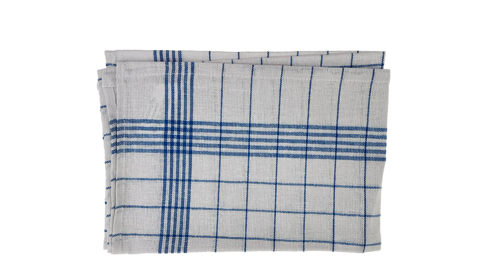 Geschirrtuch Halbleinen blau/weiss