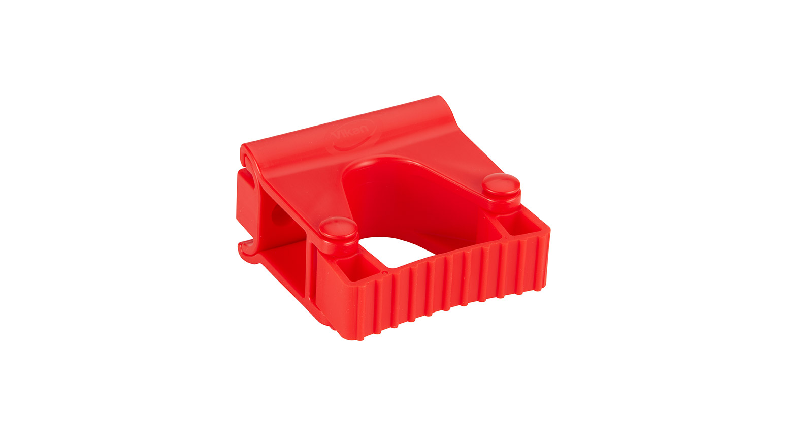 VIKAN Hygienische Wandhalterung, Gummi-Clip-Modul, 82 mm, rot