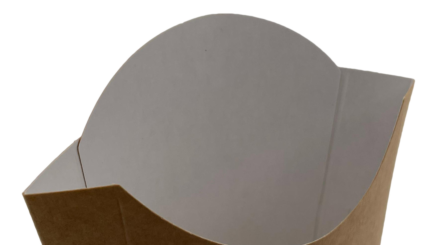 Pommes-Faltbecher "Kraft" mittel, 124 x 57 x 150 mm, braun