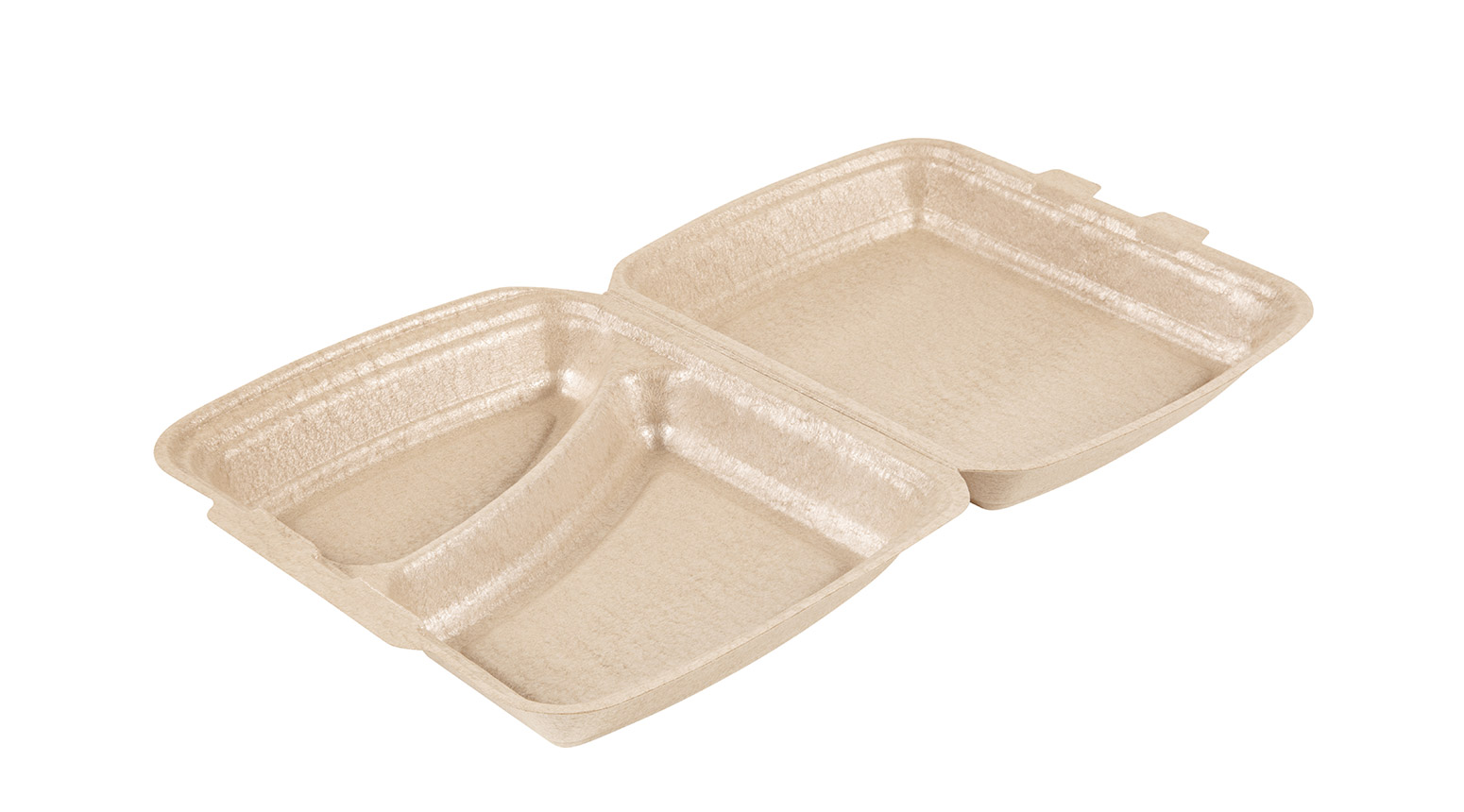 Menübox mit Klappdeckel, 2-teilig, braun