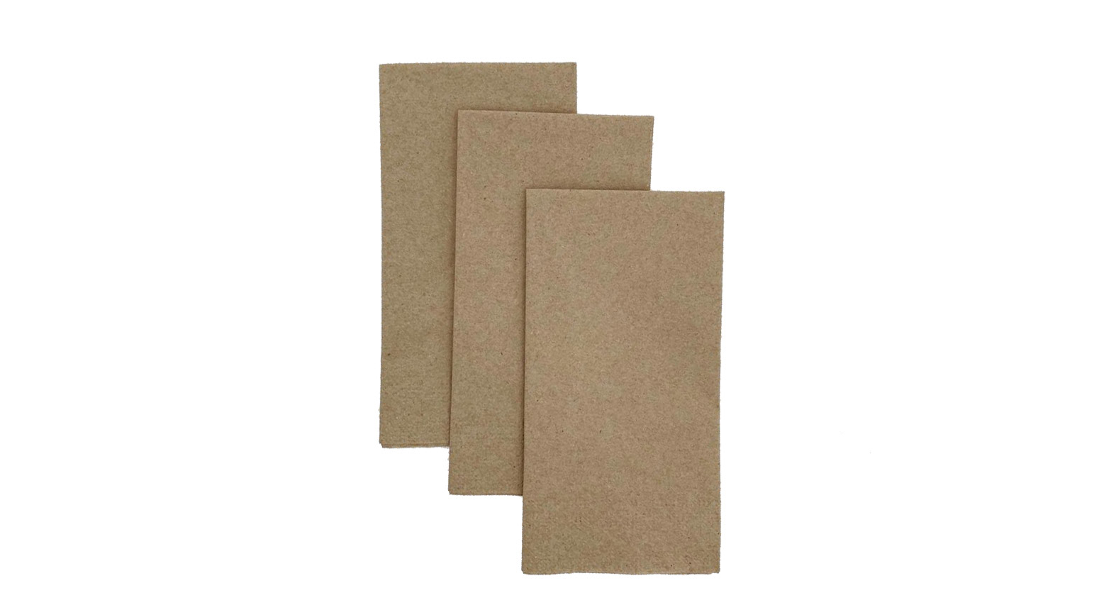 Serviette, 2-lagig, 33 x 33 cm, 1/8 Buchfalz, braun