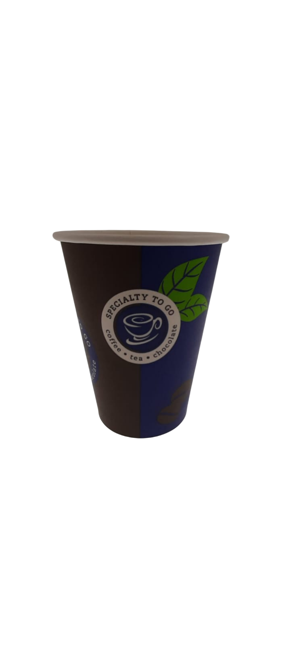 Kartonbecher bedruckt, 300 ml, Ø 90 mm, blau schwarz