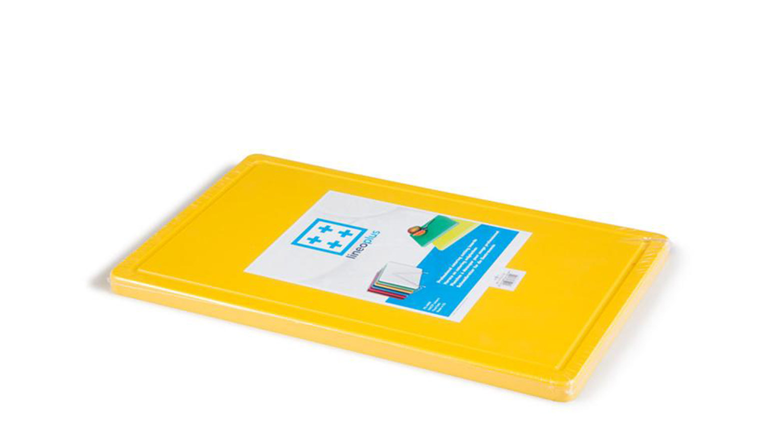 Schneidbrett, 500 x 300 x 20 mm, mit Saftrinne, gelb