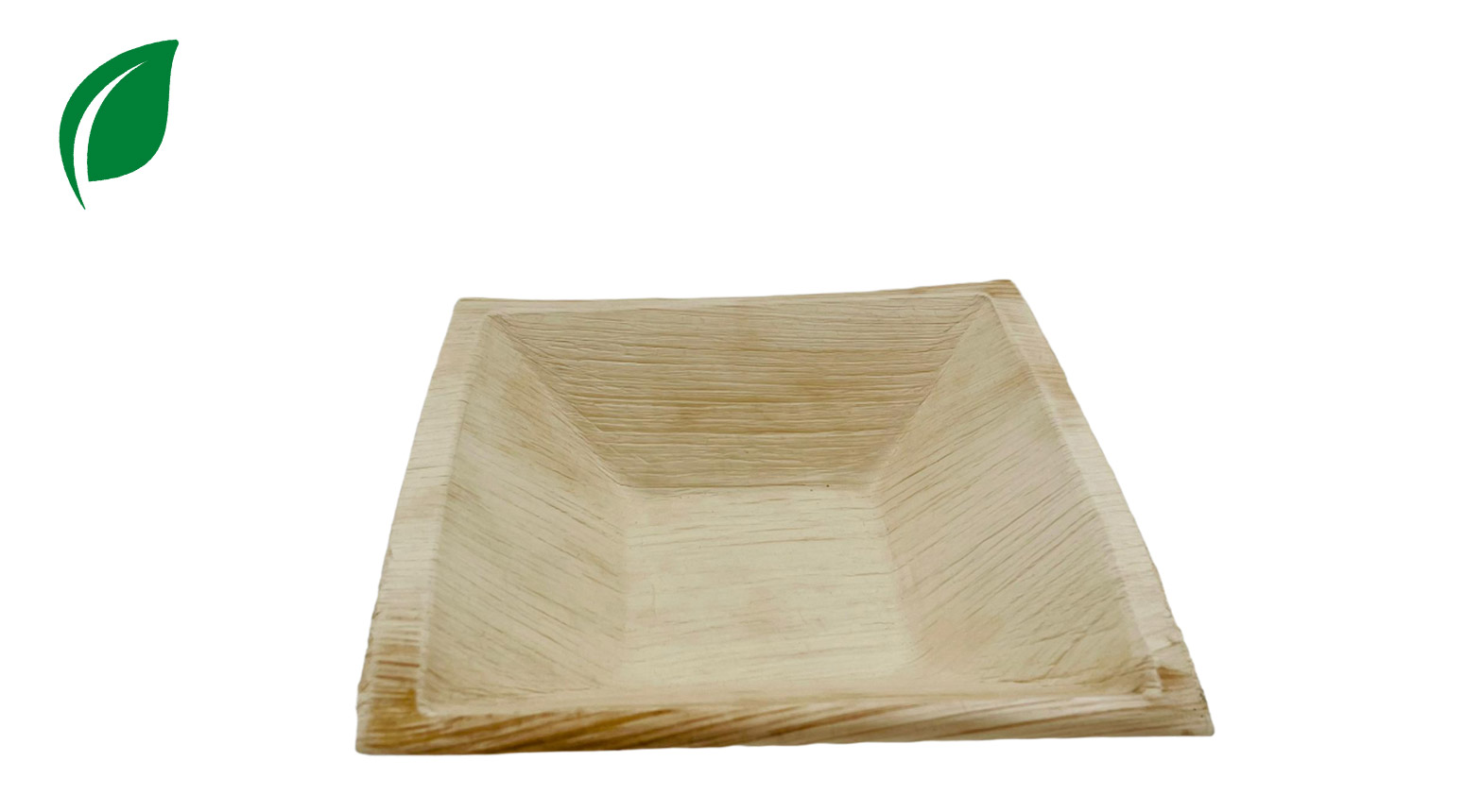 Palmblatt Schale quadratisch, 160 x 160 x 45 mm