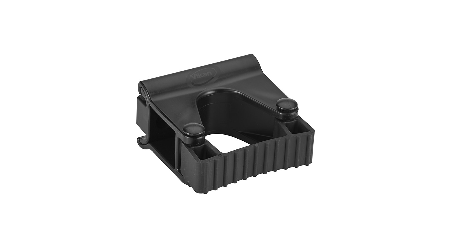 VIKAN Hygienische Wandhalterung, Gummi-Clip-Modul, 82 mm, schwarz