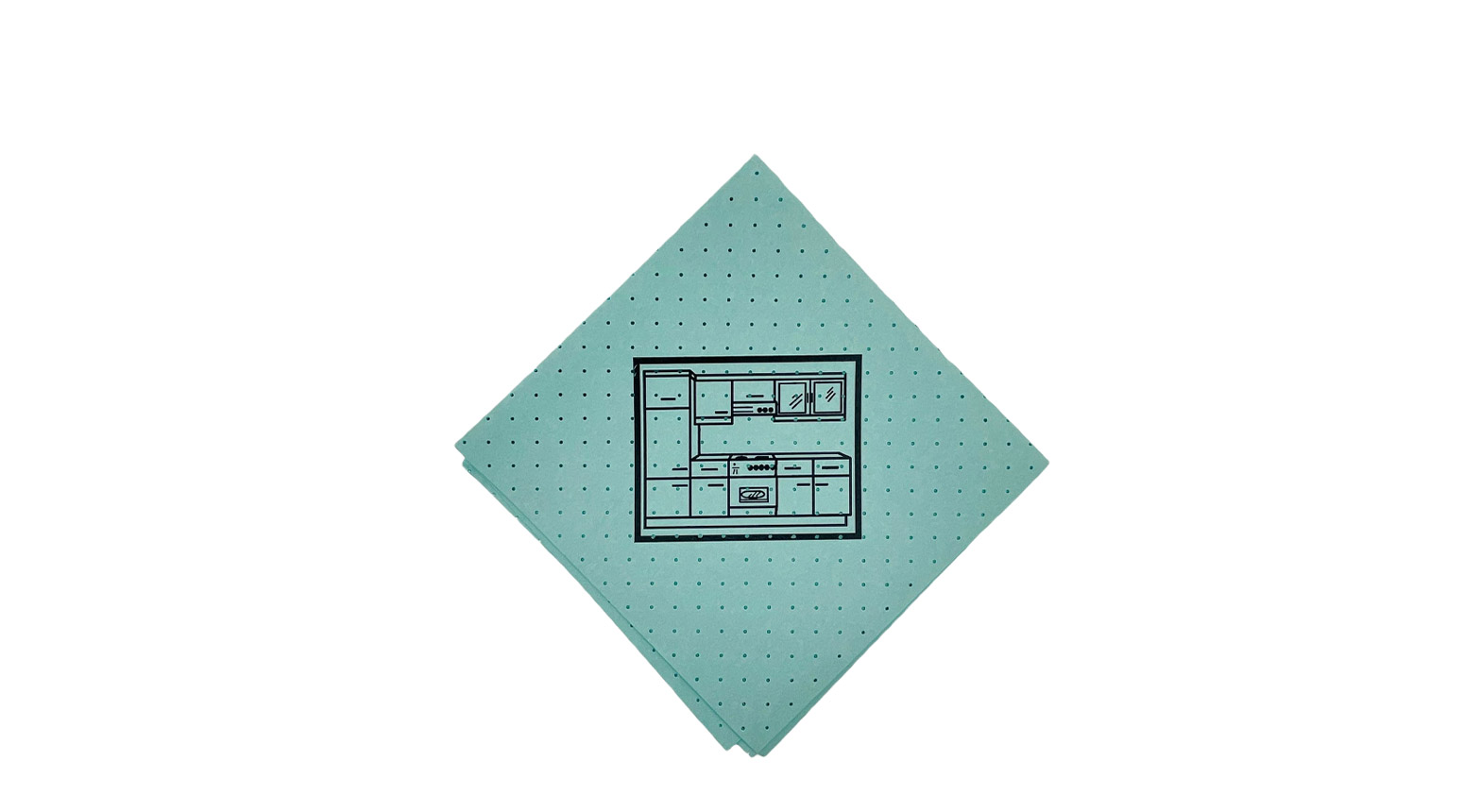 Reinigungstuch Meiko Color mit Piktogramm "Küche" grün