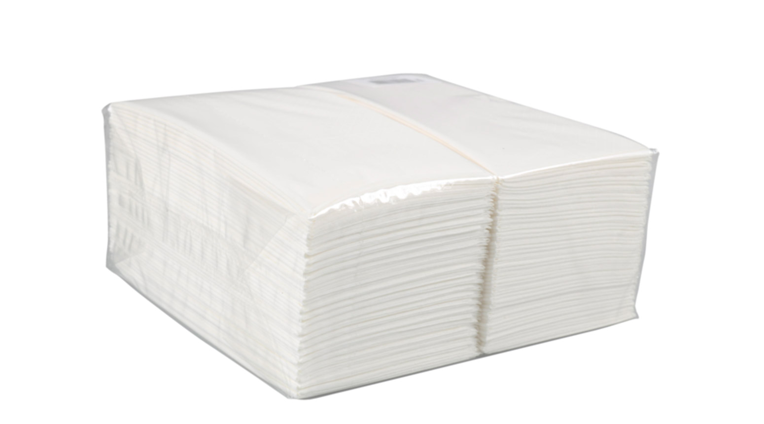 Serviette, 2-lagig, 33 x 33 cm, 1/8 Kopffalz, weiss