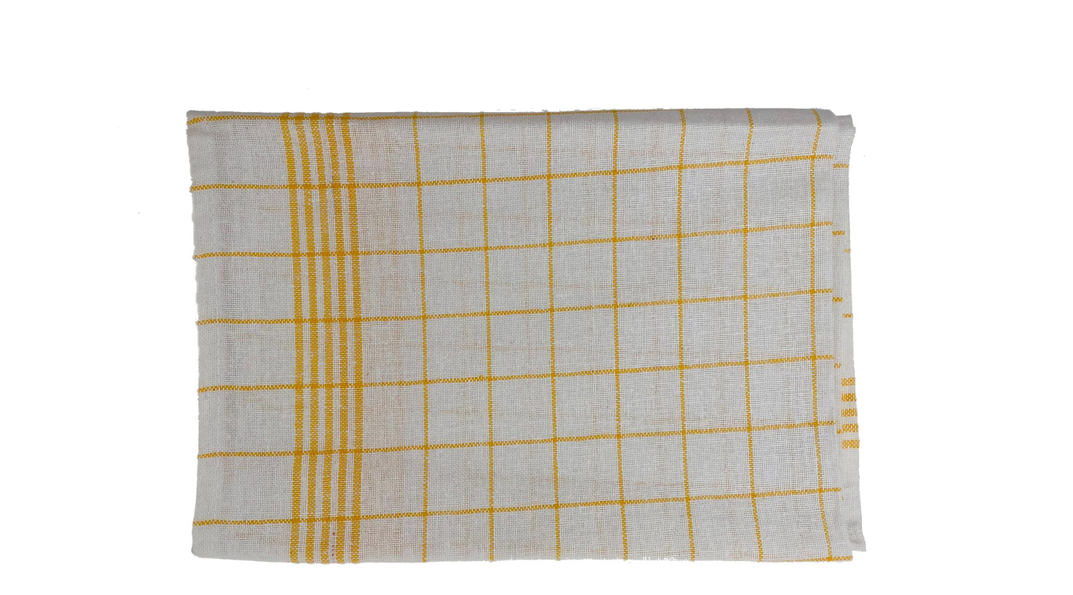 Geschirrtuch Halbleinen gelb/weiss