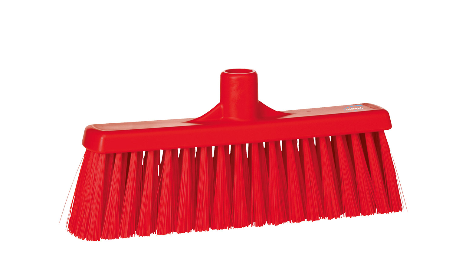 VIKAN Kehrbesen mit Rechtsgewinde, medium, 310 mm, rot