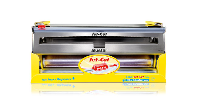 Jet-Cut refill Inox Dispenser Starter-Set, 45 cm x 500 m Jet-Cut + 70 m Alustar
