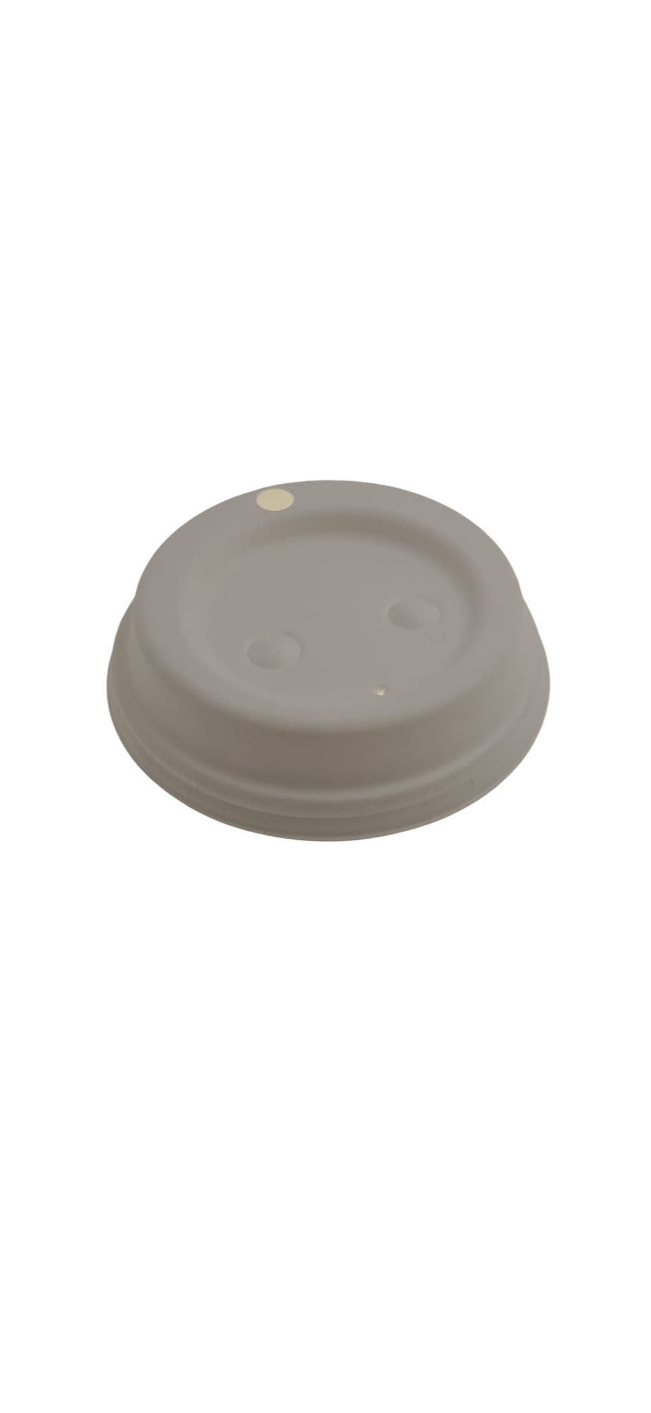 Flachdeckel mit Loch, Ø 90 mm, weiss, Pflanzenfaser