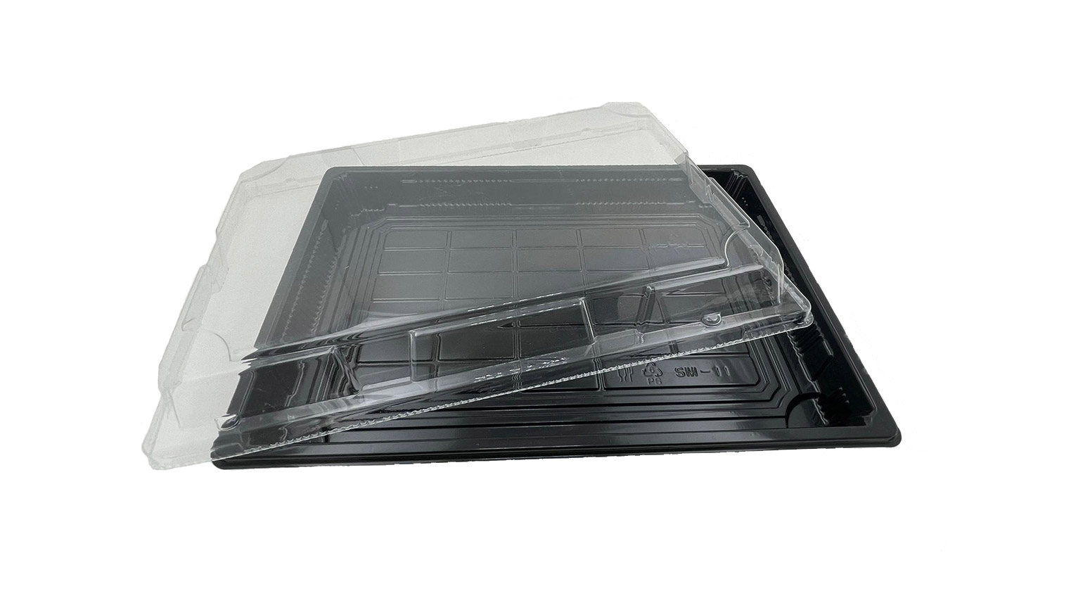 Sushibox, 255 x 187 x 23 mm, PS, schwarz